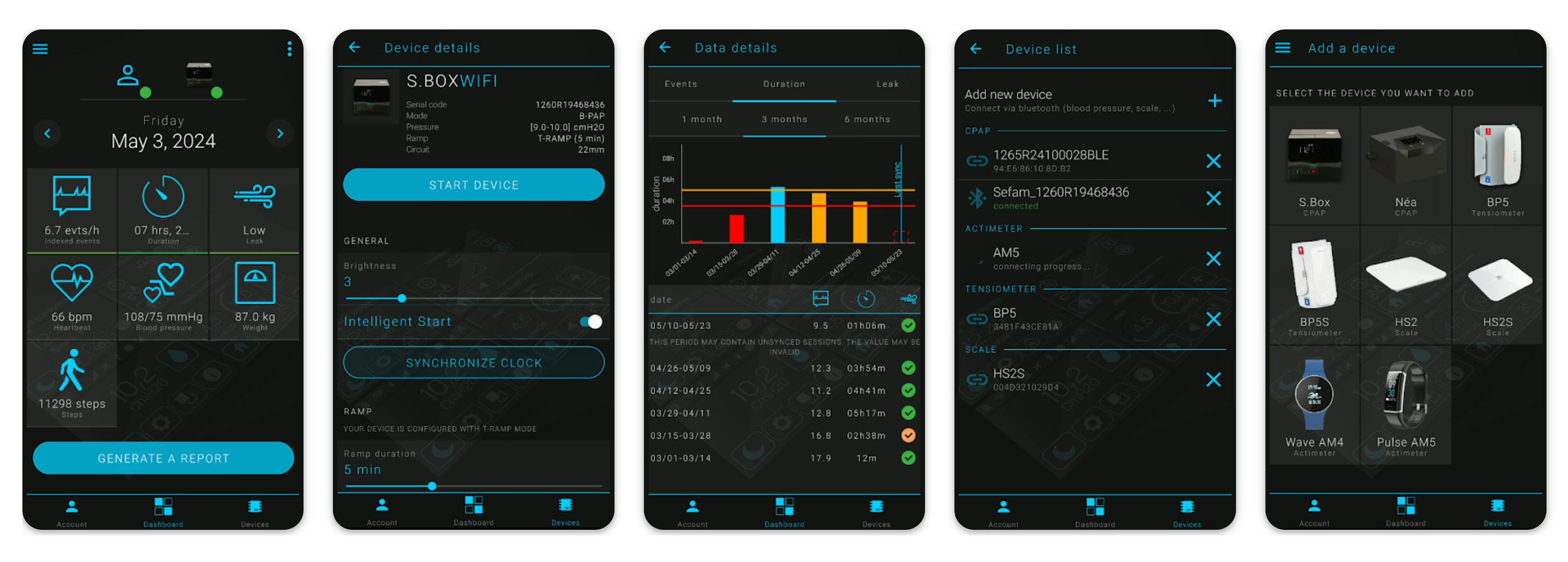 Sefam Lite App Display