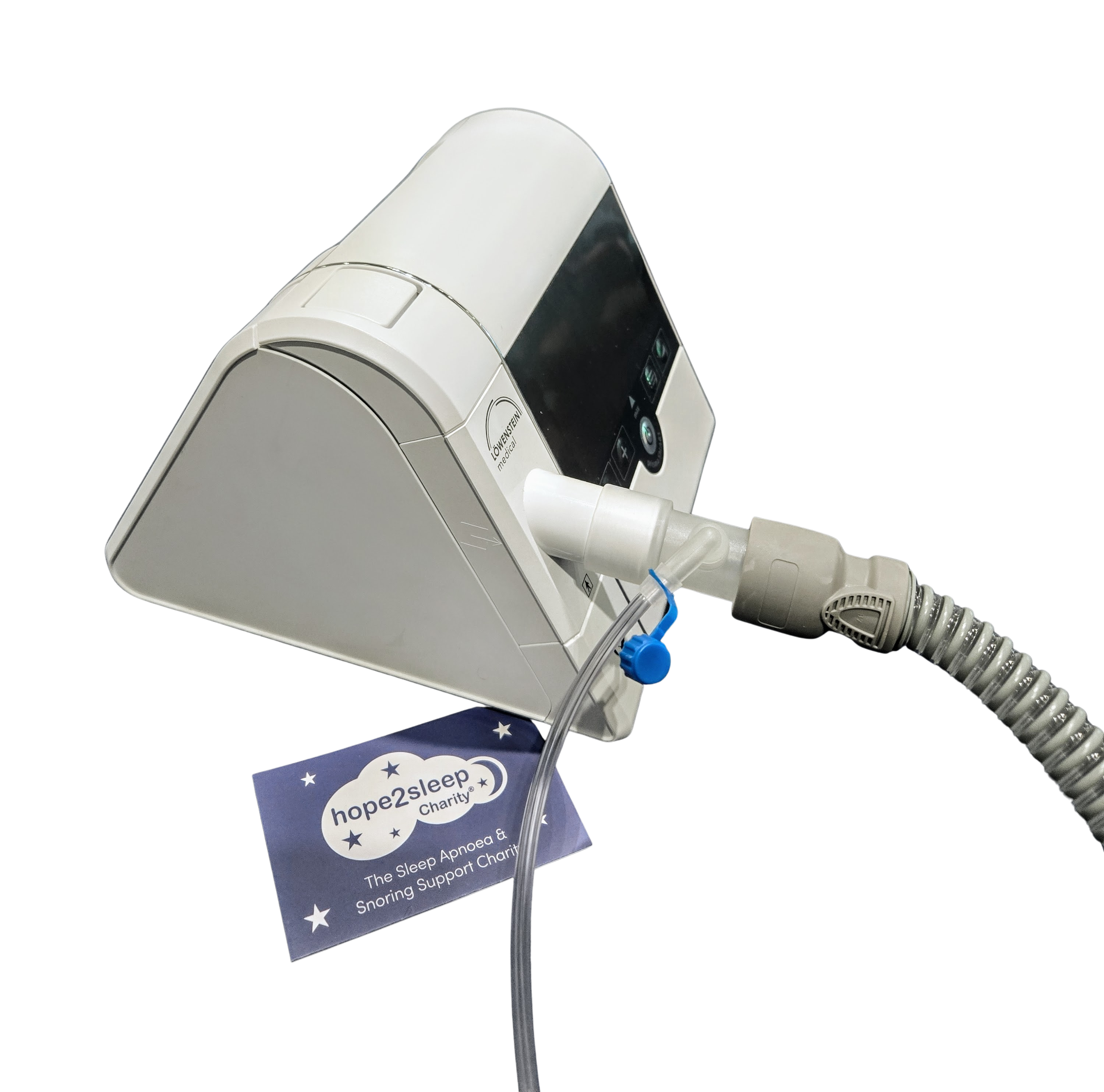 Oxygen Enrichment Adapter attached to Prisma CPAP